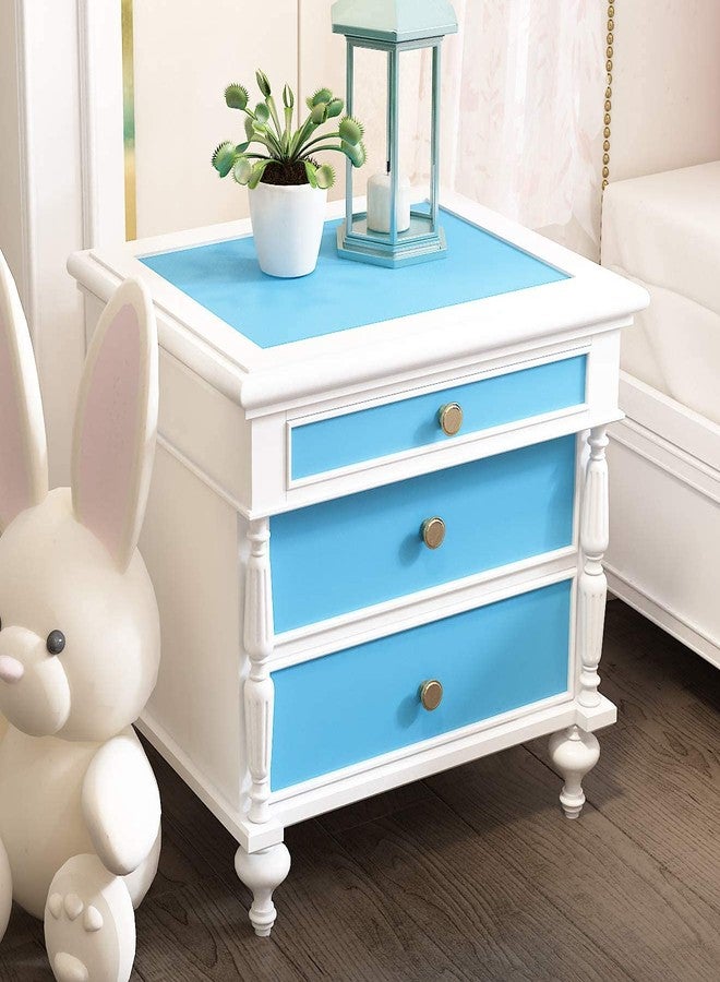 WALLTON والتون - ورق جدران أزرق غير لامع، سهل اللصق والإزالة، سميك ومقاوم للماء، مناسب لأسطح مطابخ وخزائن الملابس - 24 بوصة × 96 بوصة - Image 4